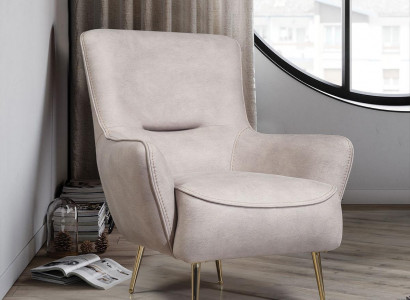 Armchair Single Luxury Upholstery Seat Designer Seat White Leather Modern New